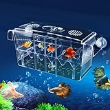 Breeding Box Groß Aufzuchtbehälter Ablaichstation Transparent Aufzuchtbecken Aquarium Isolierbecken Laichkasten mit 2 Saugnapf, Acryl Brutkasten Zuchttanks für Fische Garnelen Jungfiisch, 27 x 11.5cm
