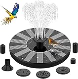 Baonuor 2020 Solar-Springbrunnen mit 6 Effekten, schwimmende Wasserpumpe für Gartenteich oder Brunnen