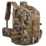 Taktischer Rucksack, große Kapazität, Jagd-Rucksack, wasserdicht, langlebig, mit Schleifen, Pistolen, Jagdtaschen für Camping, Wandern, Jungle Camo-Upgrade-Artikel
