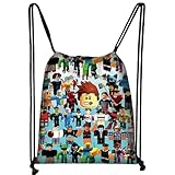 Komergave Turnbeutel Jungen, Wasserdicht Turnsackerl Kinder mit Kordelzug, Karikatur Sporttasche Kinder Sportrucksack Sportbeutel Schwimmbeutel für Sport, Schwimmen, Schule, Reisen