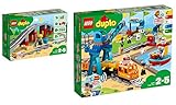 Steinchenwelt DUPLO® 2er Set: 10872 Eisenbahnbrücke und Schienen + 10875 Güterzug