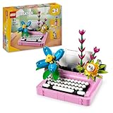 LEGO Creator 3in1 Schreibmaschine mit Blumen - umbaubar in eine Keytar oder einen Blumentopf mit Stift & Notizbuch – Kreatives Geburtstagsgeschenk für Mädchen und Jungen ab 8 Jahren – 31169