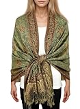 Achillea Damen Achir-001 Pashmina-Schal, salbeigrün, 28' W x 76' L