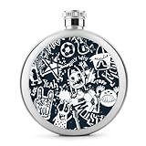 Flachmann Für Spirituosen Cool Edelstahl Whiskeyflasche Auslaufsicher Taschenflasche Für Männer Frauen 9x9cm
