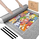 Nariolar Puzzlematte - Puzzle Matte Roll 500/1000/1500 Teile, Praktisches Zubehör für die Aufbewahrung und den Transport von Puzzles（Grau）