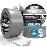 PROCREA® 2x Panzerband Silber [Hochwertiges Gewebeband Plus UV] Universelles Duct Tape & Gaffa Tape für innen & außen - Panzertape mit hoher Klebekraft, wasserfest & verstärkt - Profi-Qualität