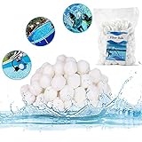 LOMYLM Filterbälle für Pool Sandfilteranlagen, 700g Filterball für Schwimmbad Filterpumpe Aquarium Sandfilter, Poolreinigung Zubehör, Ersetzen 25kg Filtersand (Weißes)