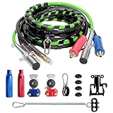 TIROL Semi-LKW-Luftleitungs-Set – 3-in-1-Luftbremsschläuche und Power-Luftleitung, 7-Wege-Anhängerkabel mit Gladhands, Griffen, Halter, Feder-Set, Dichtungen für Sattel-LKW-Anhänger, Traktoren