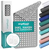 Engelbach® Badewannenmatte rutschfest Inkl. 2 Haken zum Aufhängen [88x40cm] 100% BPA-frei - Antirutschmatte für Badewanne - schimmelresistent & maschinenwaschbar - Badematte rutschfest