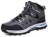 DimaiGlobal Herren Damen Wanderschuhe Anti Rutsch Kletterschuhe atmungsaktiv Wanderstiefel Wasserdicht Gleitsicher Trekking Outdoor Sneaker 39EU Grau2