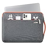 Voova Laptophülle 15.6 16 Zoll Laptoptasche 360°Schutz Laptop Hülle 15,6 Laptop Sleeve Laptop Tasche für MacBook Pro 16,Acer ConceptD 16 Inspiron 16 Ideapad 15.6 Dunkelgrau