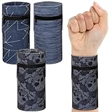 Handgelenktasche mit 2 Taschen für Handy, Handgelenktasche mit Reißverschluss zum Laufen, Wandern, Basketball, für Herren und Damen, Handgelenktasche für Schlüssel, Ausweise, Bargeld, 10,9 x 17,8 cm,