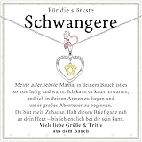wynn's Geschenke für Schwangere, Kette für Schwangerschaft Geschenk, Geschenk für Schwangere Werdende Mama Frau Freundin zu Weihnachten Muttertag Geburtstag