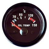 Öltemperaturanzeige 52mm Retro Oldschool Zusatzinstrument Öltemperatur universal (Öltemperaturanzeige)