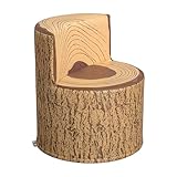 ECR4Kids SoftZone Baumstammstuhl, flexible Sitzgelegenheit, Schokolade