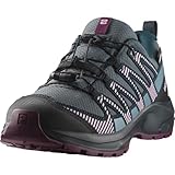 Salomon XA Pro V8 Climasalomon Waterproof Unisex Kids Hiking and Running Shoes, Precise fit, All-terrain grip, and Sporty look, Neptune., 4