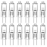 WinDerMo G4 Halogen Leuchtmittel 20W, Halogen 12V 20W 12 Stück, Kapsel 2 Pin Glühbirne, G4 Halogenlampen Warmweiß 2700K Dimmbar für Dunstabzugshaube, Schrank, Tischlampen, Deckenleuchten