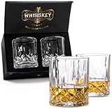 Whisiskey Whisky Gläser Set - Whiskey Geschenkset Glas - Whiskygläser - Geschenke für Männer - Männergeschenke - Geburtstagsgeschenk Mann - Geschenkbox, 2 Rum Gläser x 310ML