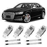 Sylswx 4 Stück Autotür Licht Projektor Türbeleuchtung für A1/A3/A4/A5/A6/A7/A8/Q2/Q3/Q5/Q7/Q8/TT/R8, Türprojektoren Einstiegsbeleuchtung Unterbodenbeleuchtung Auto Zubehör