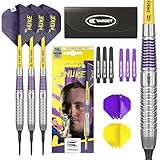Target Darts Luke Littler Brass Soft Tip Darts Set – 19G-Pixel-Tip-Dart, Nuke-Player-Edition-Dart-Set, Dart-Flüge, Schäfte und Dart-Etui enthalten | Professionelles Dart-Zubehör