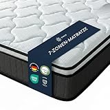 Zinus Tight Top Taschenfederkernmatratze 90x200cm - Mittlerer Härtegrad - Recycelter Polsterung & Hochdichtem Komfortschaum - Höhe 25 cm - Oeko-TEX Zertifiziert