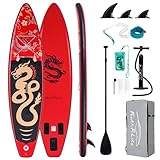 FEATH-R-LITE Aufblasbare Stand Up Paddle Boards Multifunktionale Paddleboard Mit Handpumpe, Sup Rucksack, Leine, Einstellbares Paddel, Für Erwachsene, Jugend Aller Fertigkeitsstufen