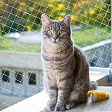 Jukibole Katzennetz für Balkon 10×3 m – Ohne Bohren, UV-beständig & Reißfest – Transparent Nylon Balkonnetz für Katzen (Inklusive Befestigungsset) – Katzenschutznetz für Fenster, Terrasse, Balkon