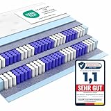 Matratzen Perfekt Boxspringmatratze Terra Med Box², 90 x 200 cm – orthopädische Federkernmatratze mit Doppelfederkern, ideal für Boxspringbetten, Härtegrad H4, Höhe 33 cm