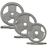 Fitvids Hantelscheibe aus Gusseisen, 2,5 cm, für Krafttraining & Gewichtheben, mehrere Gewichte erhältlich, 15,9 kg Set (1,1 kg, 2,3 kg, 4,5 kg)