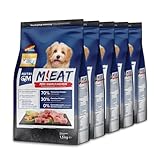 NutriQM® Mini Trockenfutter für Hunde | 7,5 kg (5×1,5 kg) | 70% Fleischanteil | Getreidefreies Hundefutter Trocken für kleine Hunde | Kleine Kroketten | Ohne Zucker & Zusatzstoffe | Made in Germany
