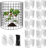 HANQ Pflanzenschutz vor Tieren, 42.8 x 33cm Pflanzenschutzgitter Pflanzkäfig mit Erdspießen und Bändern, Pflanzenschutz aus Draht zum Schutz von Pflanzen und Gemüse vor Tieren (10 pcs)
