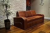 Quattro Meble Echtleder 3 Sitzer Sofa Oslo FS Breite 200cm mit Schlaffunktion Ledersofa Echt Leder Couch große Farbauswahl !!!