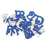 UKCOCO 26 Stück Teiliges Buchstaben stickerei Aufbügeln und Aufnähen Farbige DIY Applikationen für Kleidung Schuhe Taschen und Hüte Strapazierfähige Textilflicken mit Starkem Haftkleber