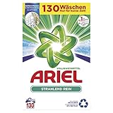 Ariel Waschmittel Pulver Waschpulver, Vollwaschmittel, 130 Waschladungen, Strahlend Rein, 8.45kg