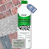 GLORYPURE Grünbelag-Entferner KNOCK OUT 60 | Hochkonzentrat bis zu 1.200 m², extrem starker Wirkstoff, effektiv gegen Algen & Flechten | Terrasse, Gehwege, Fassaden, Camper | Der stärkste seiner Art