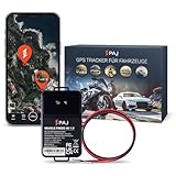 PAJ GPS - 4G GPS Tracker für Motorrad, Auto und Fahrzeuge - Direktanschluss 9-75 V, Diebstahlschutz, Live-Ortung per App, 365 Tage Streckenspeicher (4G - Anbringung auf Batterie 40cm Kabel)