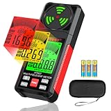YOJOCK EMF Messgerät 3-in-1 Strahlungsmessgerät und Strahlungsdetektor mit Datenhalte- und Maximalwertspeicher, misst EMF, RF, MF, WiFi und Elektrosmog, für Zuhause und Outdoor, Rot, 2024-Version