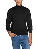 Maerz Herren März Strick Rollkragen Schwarz 100% Merino Superwash Pullover, Schwarz (595), 54 EU