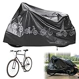 Forhandy Fahrradabdeckung Wasserdicht, 200x110cm Fahrradgarage Fahrrad Schutzhülle Verdickte Version Fahrradplane, Fahrrad Abdeckplane Abdeckung for Mountain Bike/E-bike/Road Bike