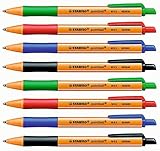 STABILO Druckkugelschreiber Stabilo Pointball, Einzelstifte 2x Schwarz, 2x Blau, 2x Grün, 2x Rot