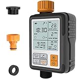 Bewässerungscomputer Kazeila Bewässerungsuhr Digital Programmierbarer Garten Rasen Wasserhahn Computer Schlauch Armatur Sprinkleruhr Bewässerungssystem Controller Automatische Bewässerung