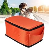 Nofaner Kamera-Einsatztasche, groß, wasserdicht, zerlegbar, einzelne Linse, Spiegelreflexkamera, Innentasche, Trennwand, gepolsterter Einsatz(Orange)
