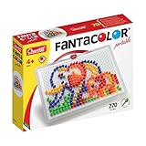 FantaColor Portable Large, Mosaik Bastelset Kinder, Spielzeug ab 4 jahre für Kinder, Montessori Spielzeug mit 270 Reißnägel, Reisespielzeug in Praktischer Aktentasche, Geschenk Mädchen 4 jahre