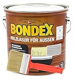 Bondex Holzlasur für Aussen 4L inkl. Flächenstreicher (hellgrau)