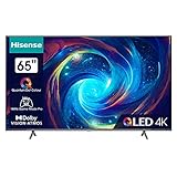 Hisense 65E7KQ PRO 164cm (65 Zoll) Fernseher, 4K UHD, QLED, Smart TV, HDR, Dolby Vision IQ, 144Hz (VRR), HDMI 2.1, Game Mode PRO, Triple Tuner, Alexa Built-In, Dolby Atmos, Dunkelgrau [2023]