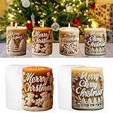 2 Stück Kerzenform Silikon Weihnachten Kerzenformen zum Gießen Silikon Schneeflocke Kerzenform Silikonform Kerze Kerzengießform Kerzen Silikonform Candle Mold Kerzen Formen für Weihnachten Deko (B)