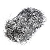 Qukaim Outdoor Mikrofon Kunstpelz Abdeckung Mic Windschutz für Kamera Recorder (L), Mikrofon Windschutz, Staubschutz, leicht, einfach zu installieren