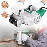 MANOVR Elektrische Mauernutfräse, staubfreie 1100-W-Wandschlitzmaschine, Betonwandschneidemaschine, 25 mm + 35 mm Legierungsklinge, 20-30 mm Nuttiefeneinstellung, aufhängbares Design