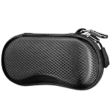 FINTIE Brillenetui Sonnenbrille, EVA Kratzfeste Sonnenbrillen Etui Hardcase mit Karabiner Groß Brillen Etui für Damen Herren Outdoor Sportbrille Fahrradbrille