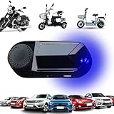 Autoalarm-Attrappe mit Solarenergie, Auto-Solar-Alarm-Attrappe, Solarbetriebenes Auto-Ladenetzlicht für Nachtfahrten, universelles blinkendes Warnlicht für Motorräder und Elektrofahrzeuge